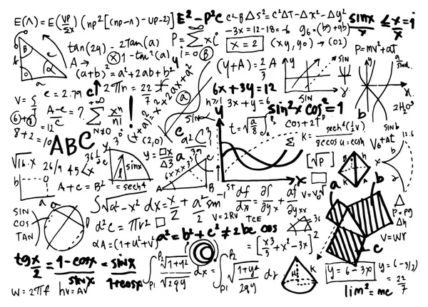 数学线性数学教育圆背景与几何 — 图库矢量图片