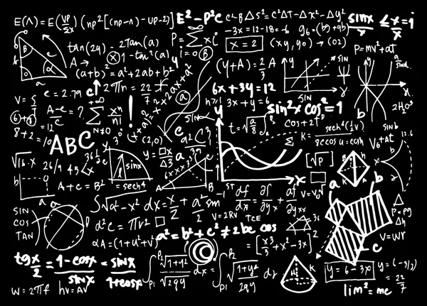 Matematica matematica lineare educazione cerchio sfondo con geometr — Vettoriale Stock