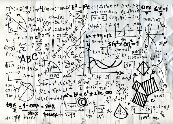 Matematica matematica lineare educazione cerchio sfondo con geometr — Vettoriale Stock