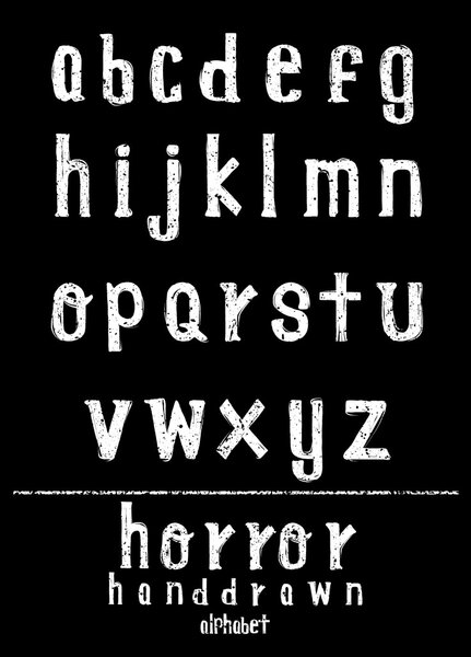 Vector alphabet. Hand drawn letters. Letters of the alphabet wri