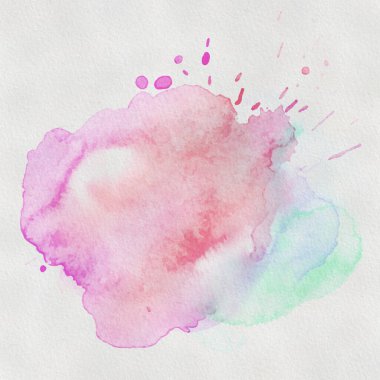 Suluboya resim sanatı soyut renk dokusu arka planı. El boyalı suluboya lekesi, duvar kağıdı ve herhangi bir tasarım için sulu boya kağıt üzerindeki bulutlu desen