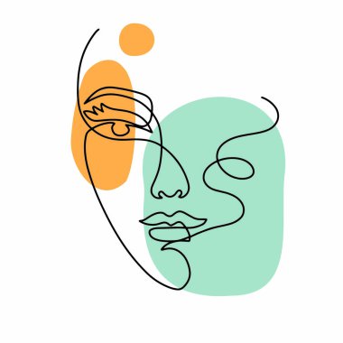 clipart girl face Digital Graphics Face line art face, face vector image, face download 