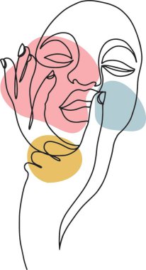 Clipart girl face Digital Graphics Face line art DXF Jpeg EPS Png SVG Ai PDF klip art face, face vektör image, face digital download 