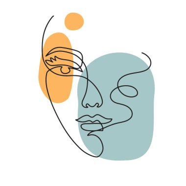 clipart girl face Digital Graphics Face line art face, face vector image, face download 