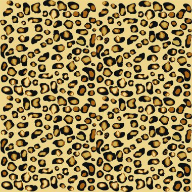 Leopar hayvan desenli arka plan elle çizilmiş. vektör çizimi