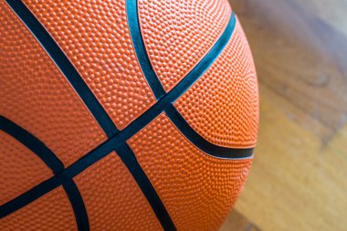 Basketbol mahkeme yerdeki closeup