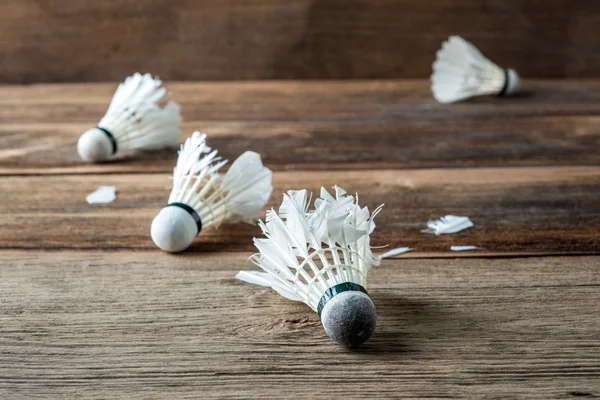 Set of badminton. Paddle and the shuttlecock — Stock Photo, Image