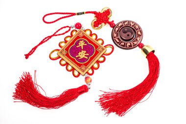 Çin yeni yılı festival süslemeleri beyaz