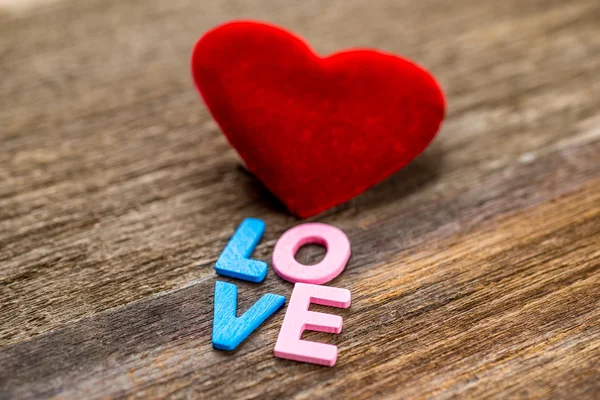 Love message written by colour paper — Stock Photo, Image