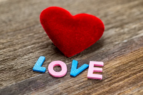 Love message written by colour paper — Stock Photo, Image