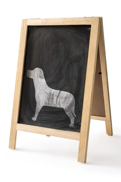 Krita nötas på blackboard isolerade — Stockfoto