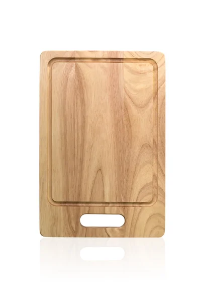 Deska do cięcia drewna izolowana na białym tle — Zdjęcie stockowe