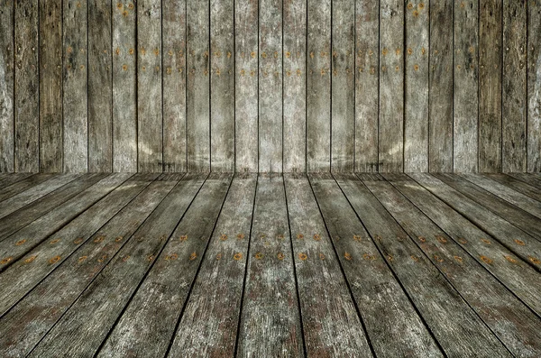 木製の壁面と床面の背景 — ストック写真