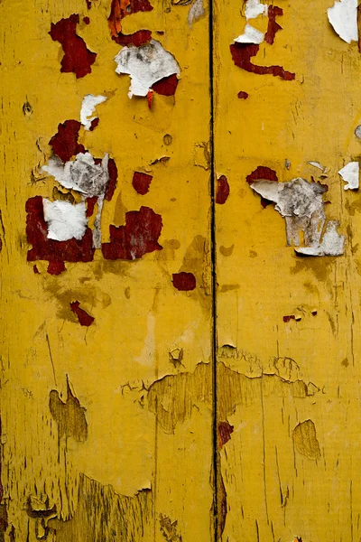 Grunge Fondo de textura de pared de madera amarilla antigua — Foto de Stock