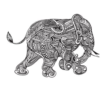  izole etnik filler el çekilmiş