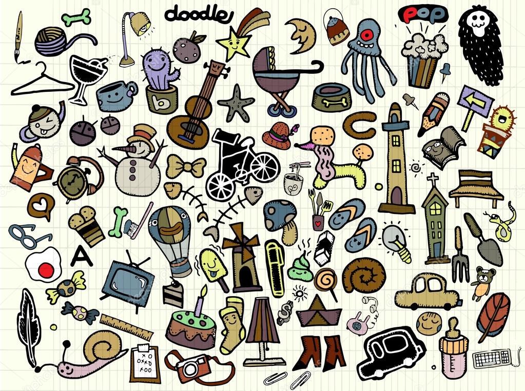  Big Vector Doodle Icons Universal Set