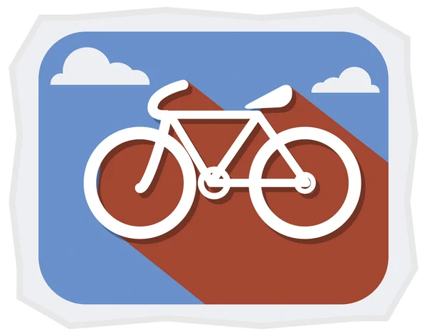 Ilustración Bicicleta diseño plano estilo — Vector de stock