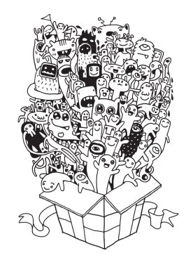 elle çizilmiş yarım yamalak Hadi parti kutlama yarım yamalak doodles 