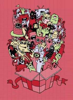 elle çizilmiş yarım yamalak Hadi parti kutlama yarım yamalak doodles 