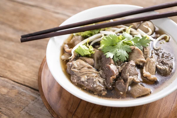 Beef Noodle Soup,Close up of a bowl — Stock Photo, Image