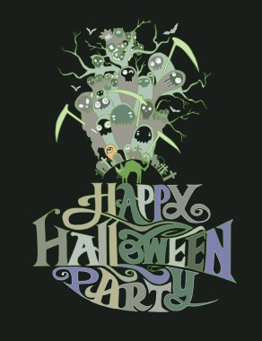 Word bir mutlu Cadılar Bayramı partisi