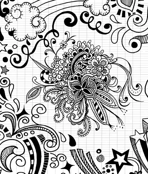 Ruční kreslení doodle vzor — Stockový vektor