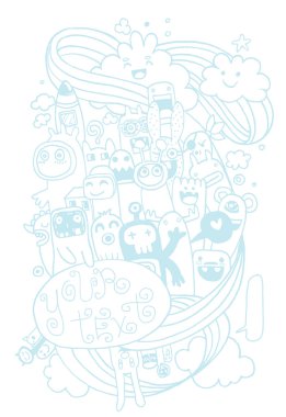 Canavarlar ve sevimli uzaylı el çekilmiş