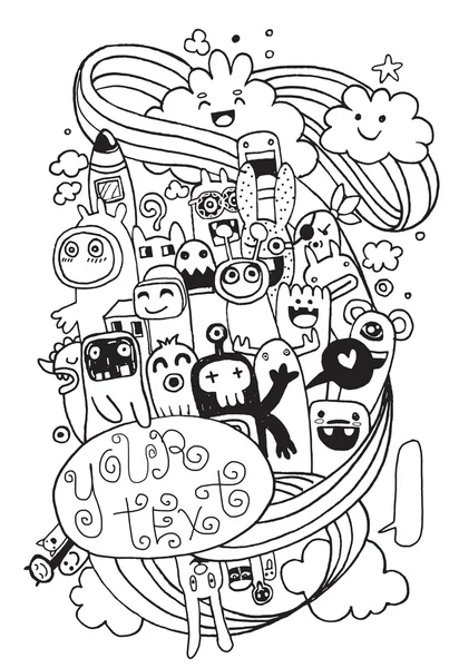 Canavarlar ve sevimli uzaylı el çekilmiş