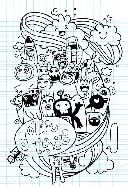 Canavarlar ve sevimli uzaylı el çekilmiş