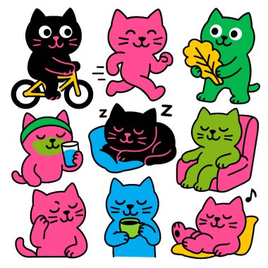 Şirin bir çizgi film karakteri. Bisiklet sürmek, koşmak, rahatlamak gibi çeşitli aktiviteler.