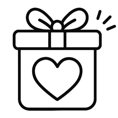 Bir hediye kutusu, kalp, kurdele, selam, aşk, romantik bir kutlama için sevimli bir sürpriz.