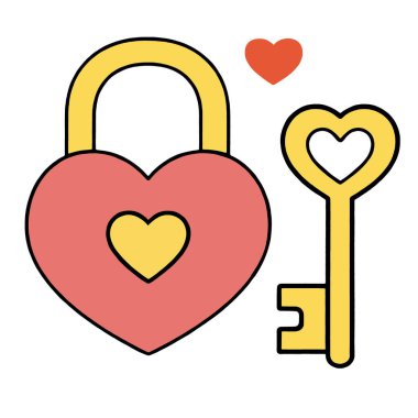 Kalp kilidi, aşk, aşk, aşk, güvenlik, kırmızı, mutluluk.