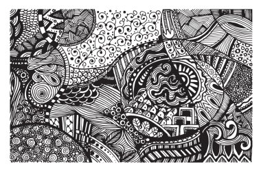 El Doodle desen arka plan çizimi