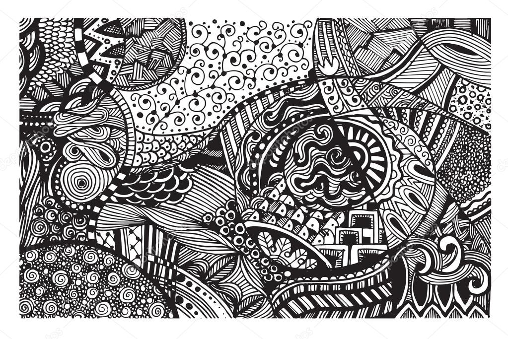 Hand drawing Doodle pattern background