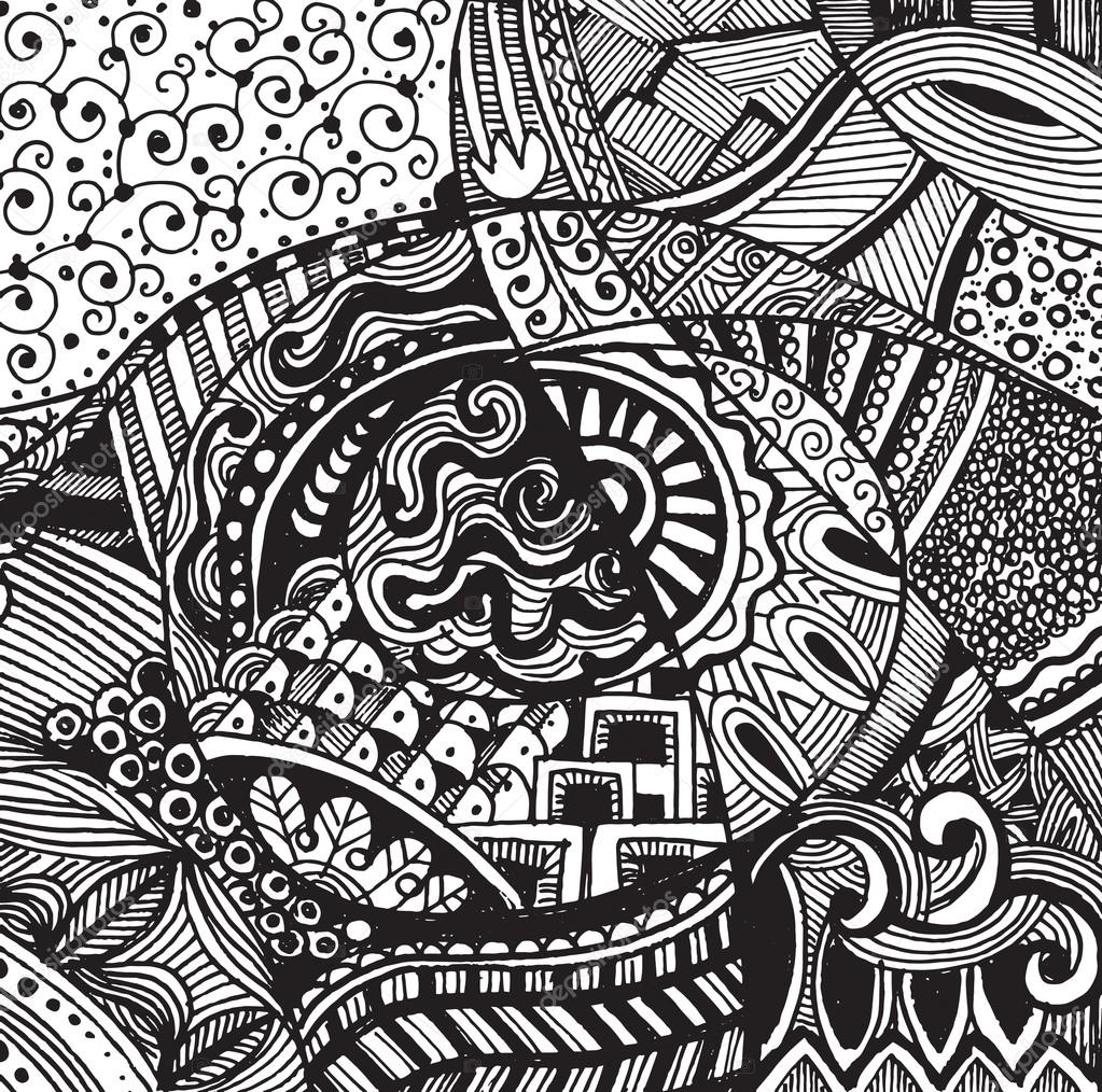 Hand drawing Doodle pattern background