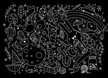 Yeni Yılınız Kutlu Olsun. komik parti ile tatil arka plan