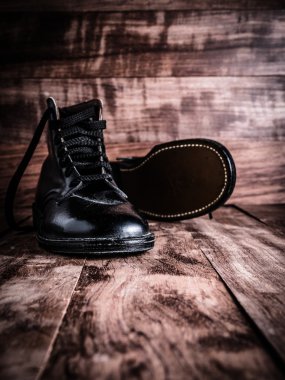 Vintage 1940'larda çocuklar deri çizme