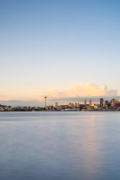 City Of Seattle Golden Hour Cityscape — Stock Photo, Image