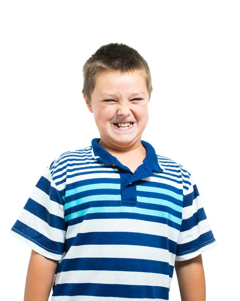 ヒスパニック系アメリカ人の少年、歯をくいしばっ — ストック写真