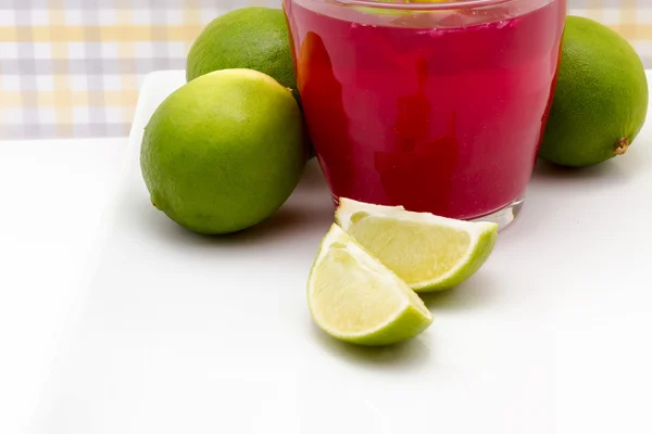 Limes In Drink Recipe — Stock Photo, Image