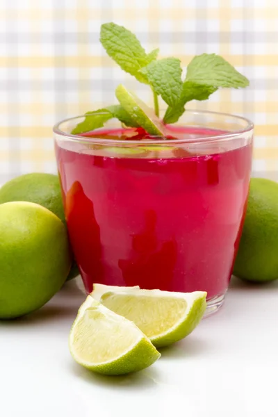 Limes In Drink Recipe — Stock Photo, Image