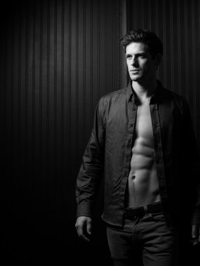 İnce erkek Washboard Abs