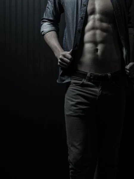 Male Chest And Mid-Section — Stock Photo, Image