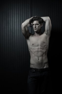 İnce erkek Washboard Abs