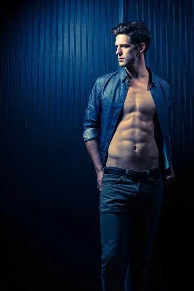 İnce erkek Washboard Abs