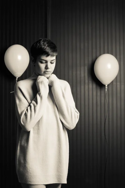 Young Female With Subdued Expression — Stock Photo, Image