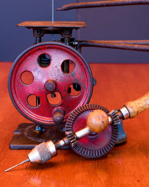 Vintage Manual Driven Scroll Saw — Stock Photo, Image