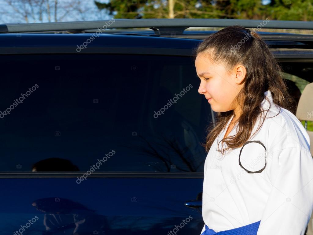 Martial Arts Student Gets Ride to Practice