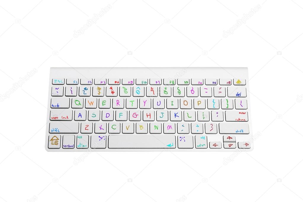 Keyboard With Handwritten Children Keys