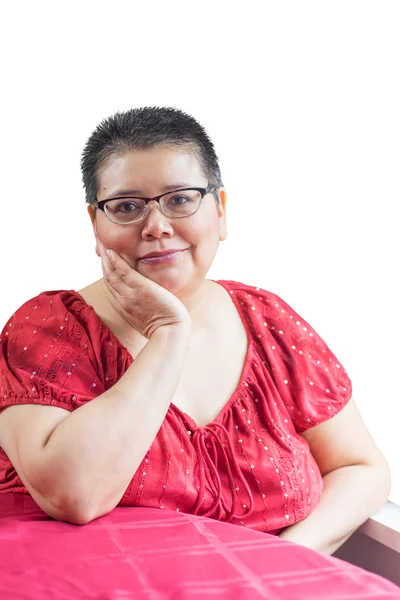 Hispanische Frau mit Brustkrebs diagnostiziert — Stockfoto
